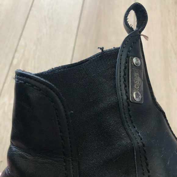 Vintage Destroy Platform Chunky Heel Leather Boots US Size 5.5 - Picture 12 of 14